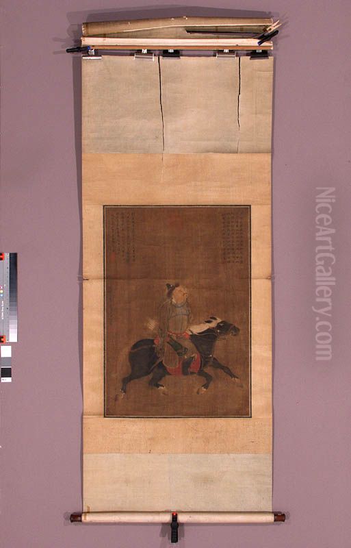 Jezdziec mongolski Oil Painting by Zhao Mengfu