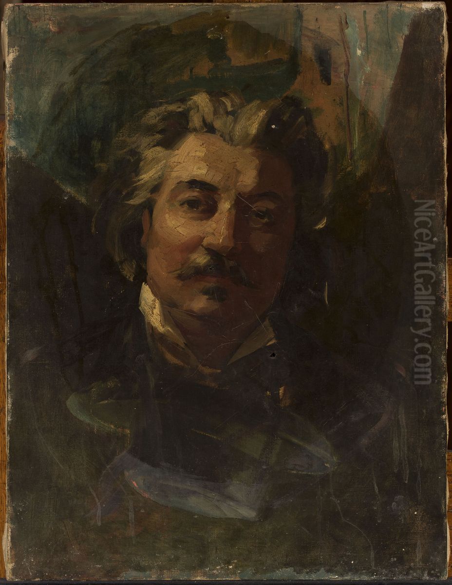 Portrait of Cyprian Godebski Oil Painting by Luis Ricardo Falero