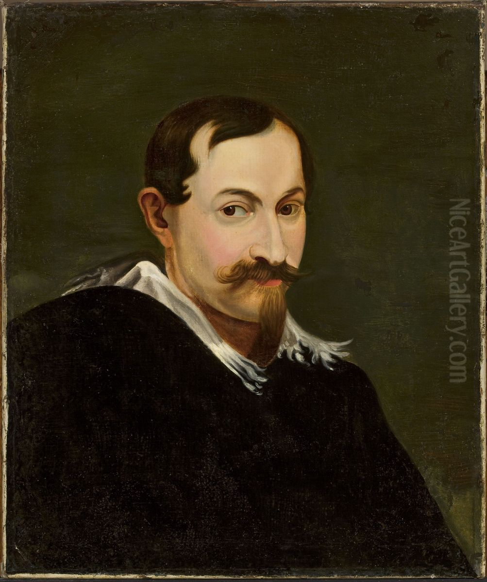 Portrait of Jan Wildens (1585/86-1653), painter Oil Painting by Sir Anthony Van Dyck