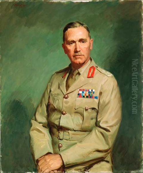 LIEUTENANT-GENERAL the HONOURABLE SIR EDMUND HERRING Oil Painting by William Dargie
