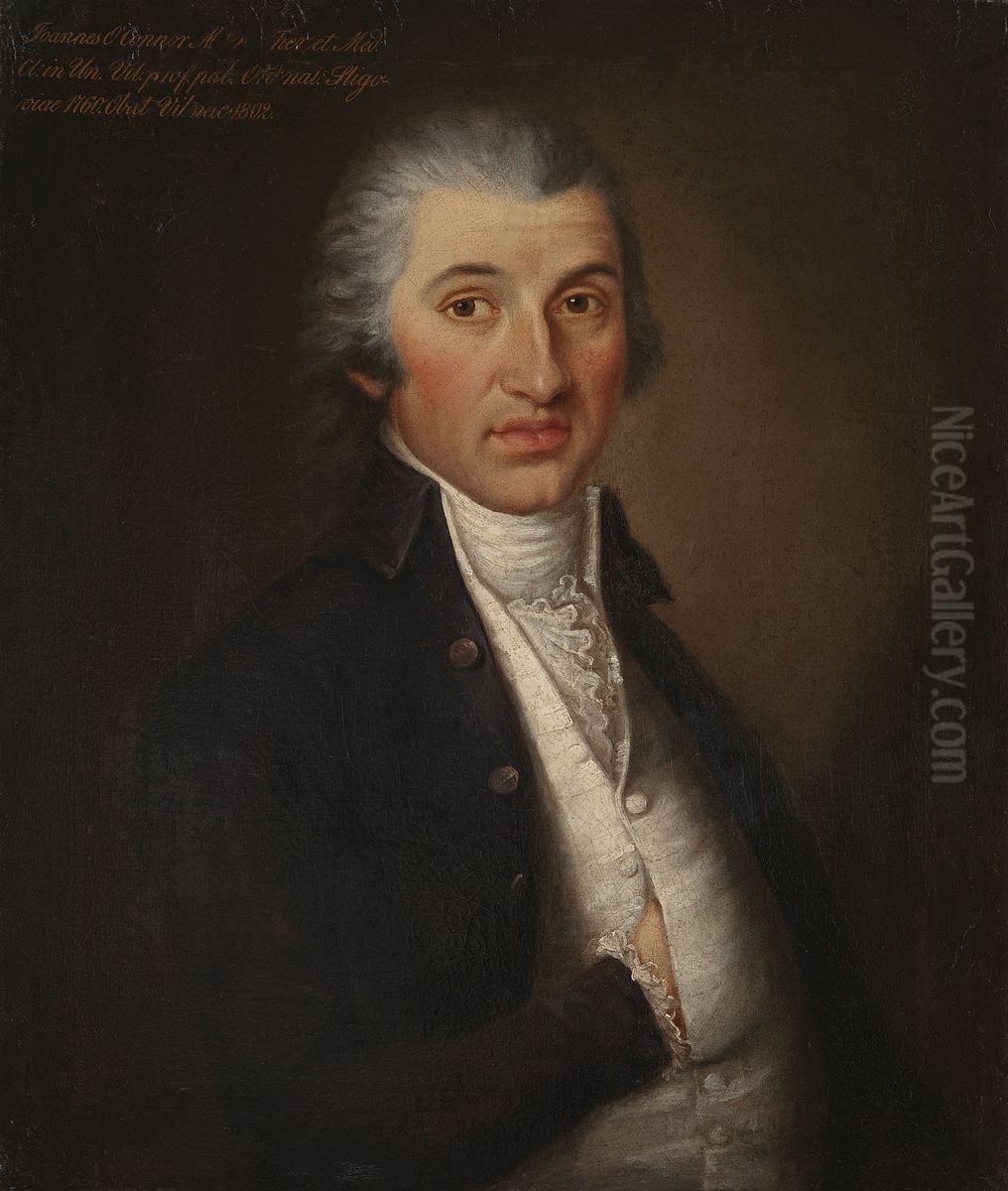 Portrait of John O'Connor (1760-1802), professor at the University of Vilnius Oil Painting by Jan Damel