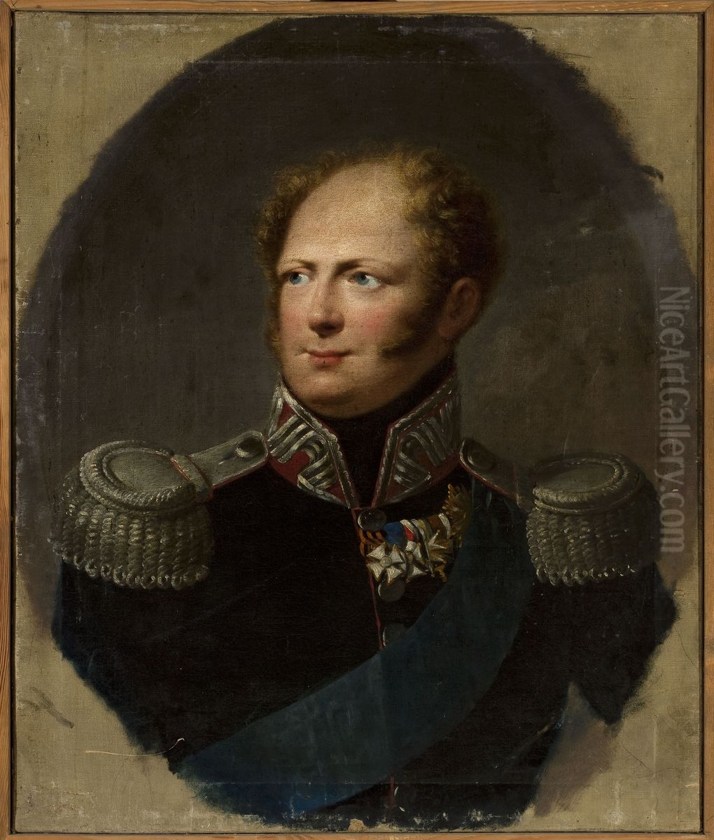 Portrait of Tsar Alexander I Oil Painting by Franciszek Ksawery Lampi