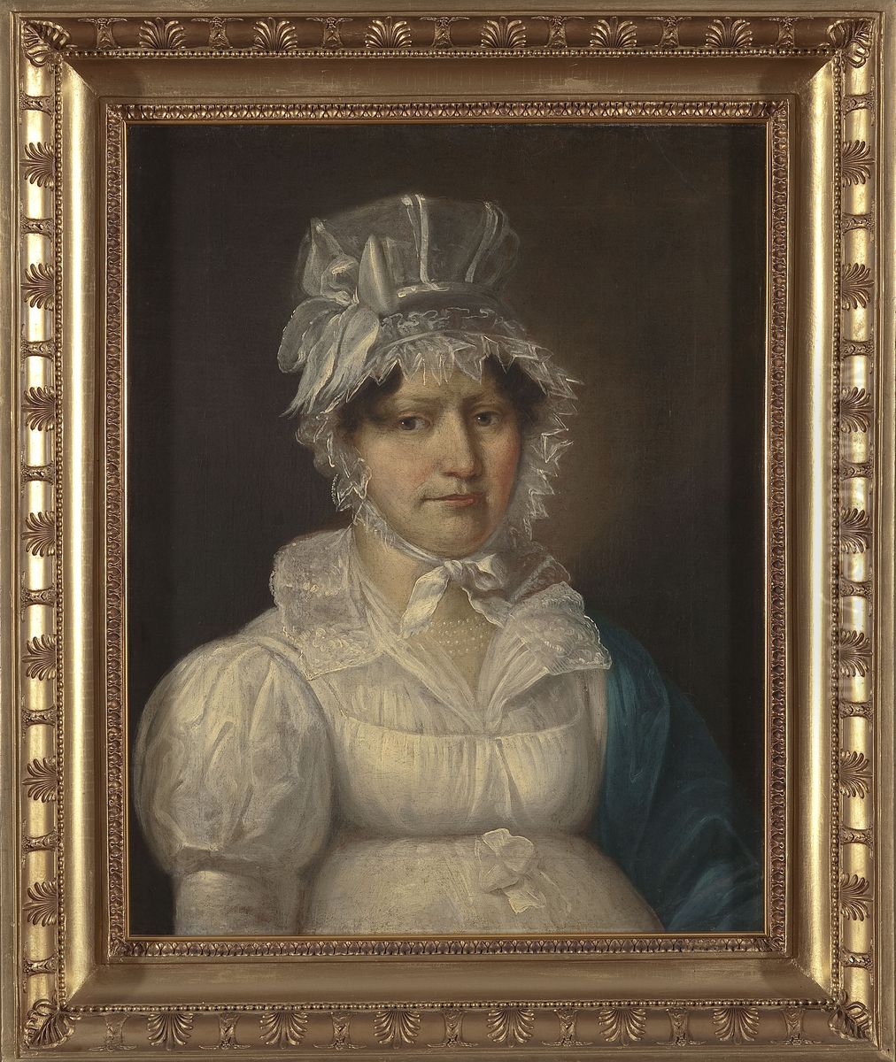 Portrait of Elzbieta Pade (d. 1833), wife of Marcin Oil Painting by Michal Stachowicz