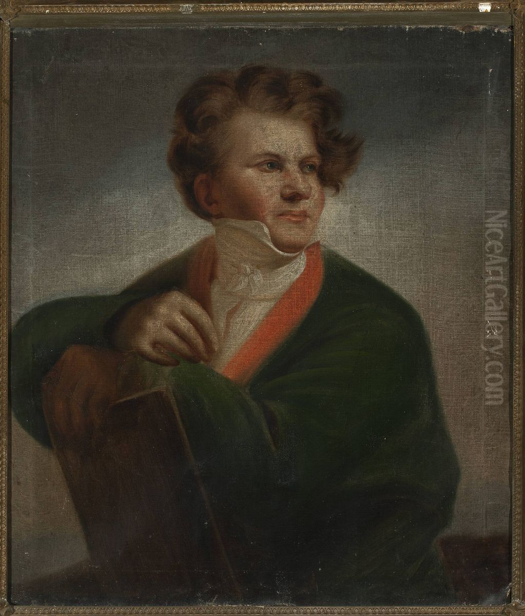 Self-portrait of Jan Damel (1780? -1840), copy Oil Painting by Jan Damel