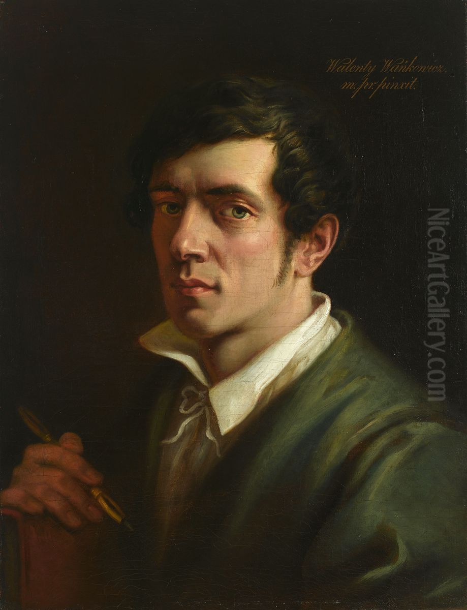 Self-portrait Oil Painting by Walenty Wankowicz