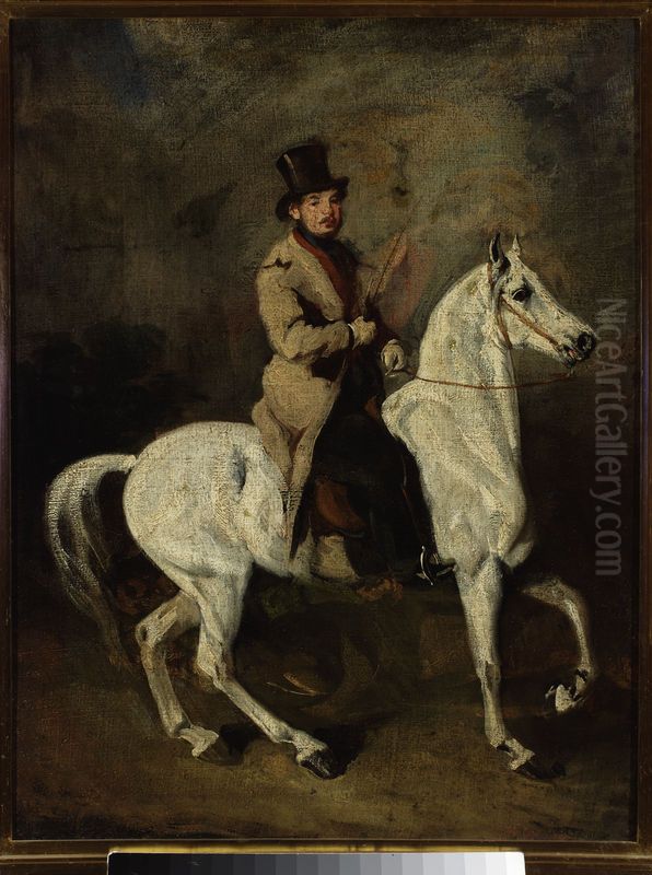 Portrait of Kazimierz Skorkowski Oil Painting by Piotr Michalowski