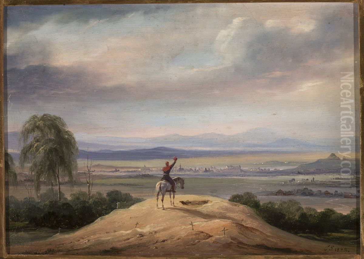 Greeting Krakow Oil Painting by January Suchodolski