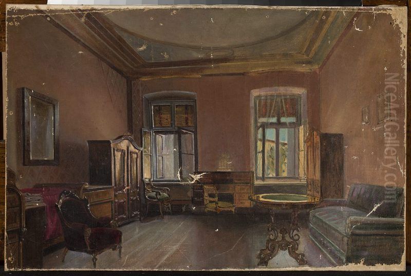 Interior Oil Painting by Aleksander Gryglewski