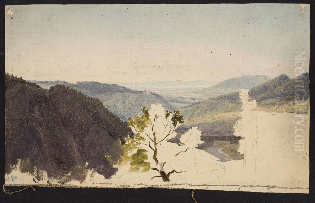 Mountain landscape, sketch Oil Painting by Chrystian Breslauer