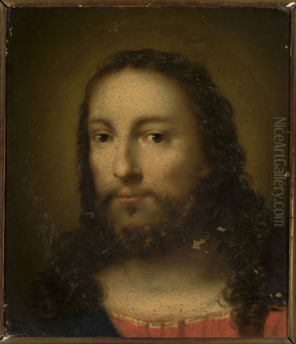 Head of Christ Oil Painting by Wojciech Stattler