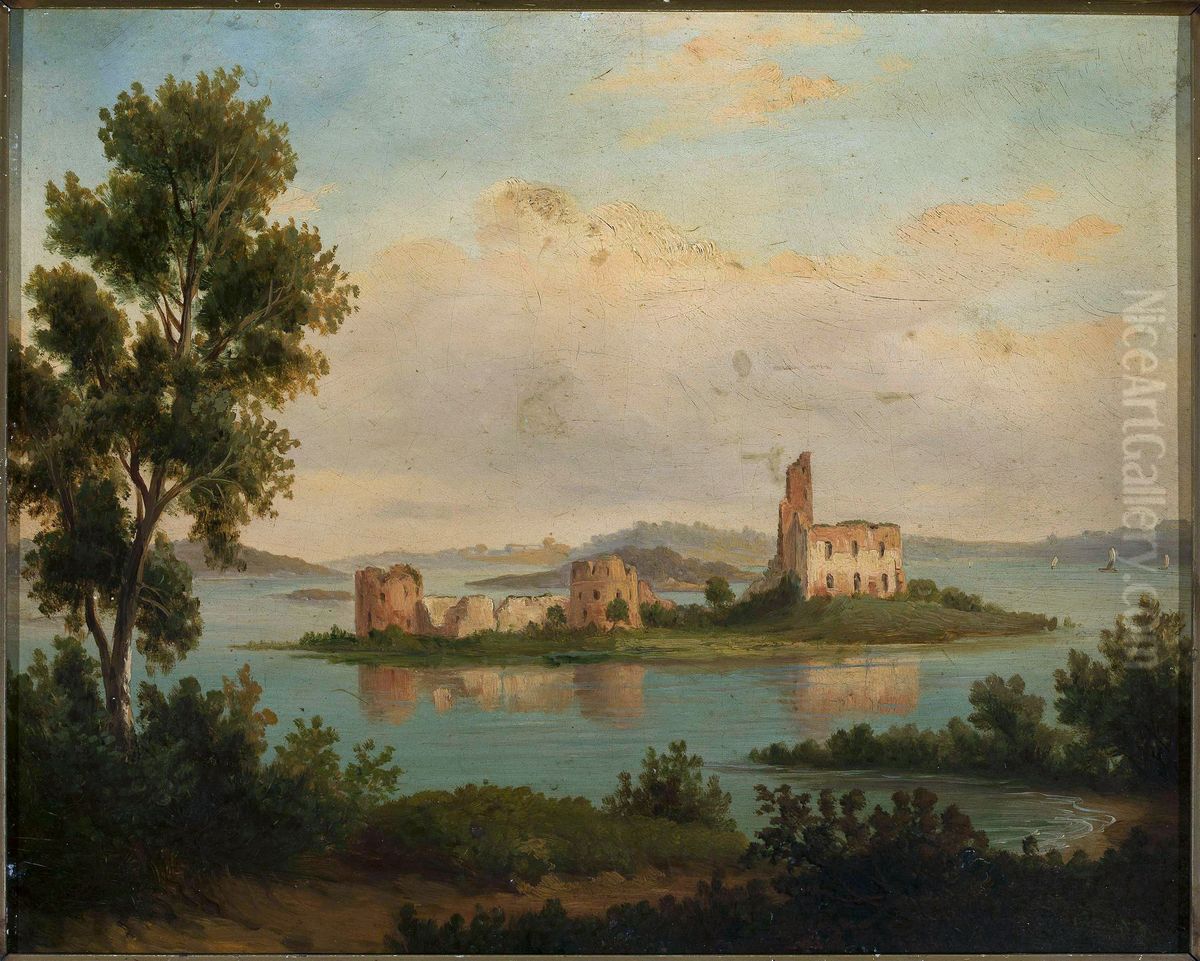 Castle in Trakai Oil Painting by Chrystian Breslauer