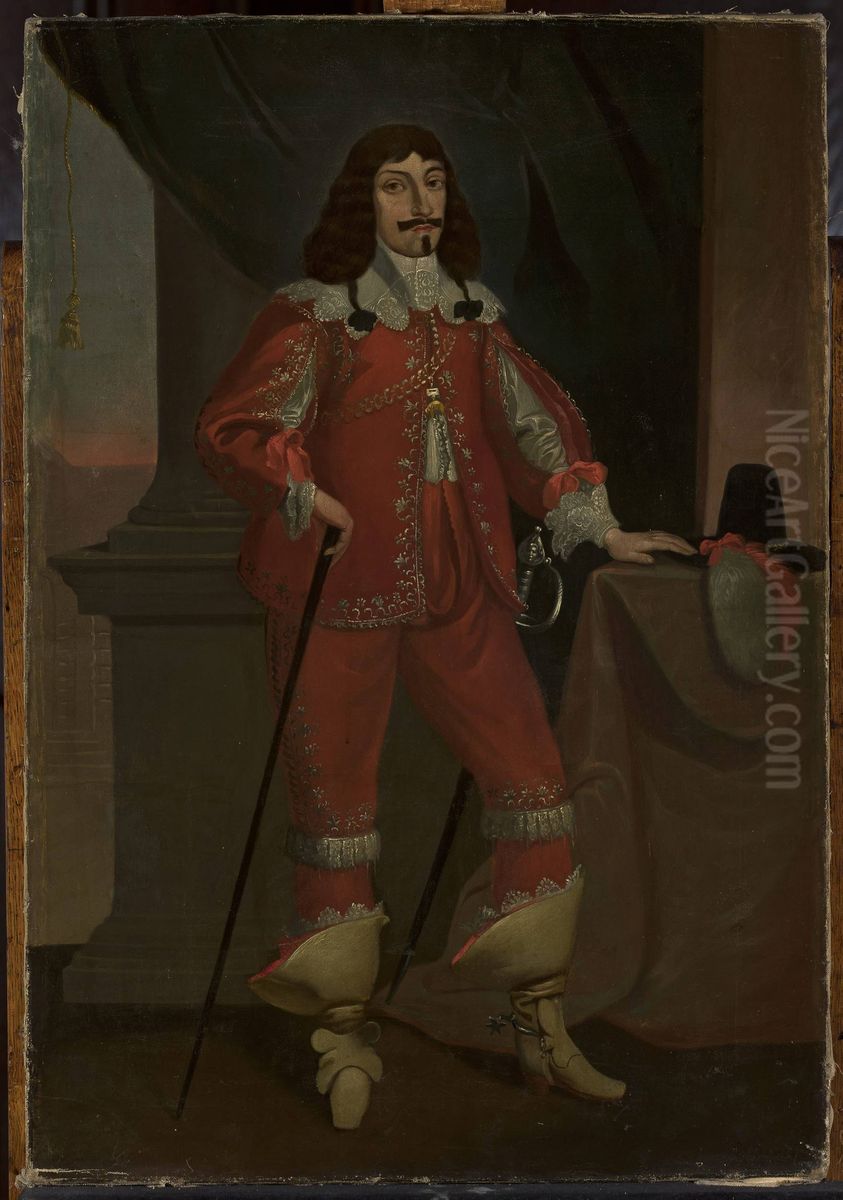 Portrait of John II Casimir Vasa (1609-1672) Oil Painting by Aleksander Lesser