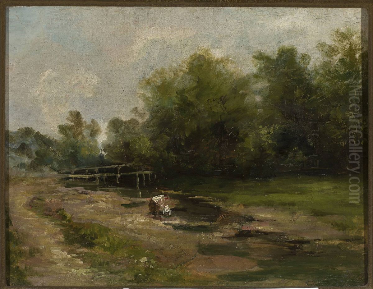 Landscape Oil Painting by Jozef Szermentowski