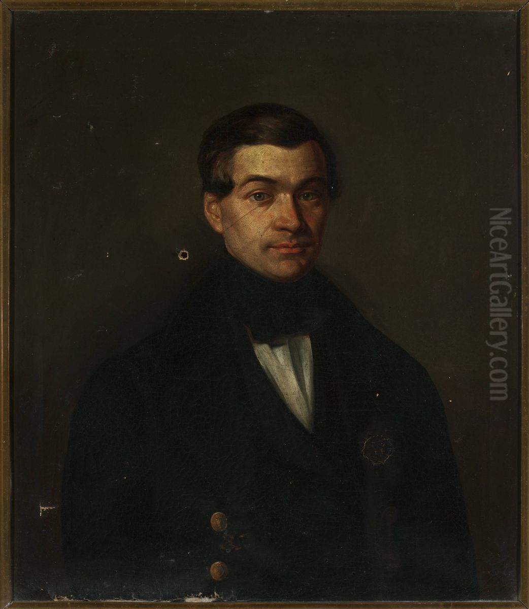 Male portrait Oil Painting by Jan Rustem