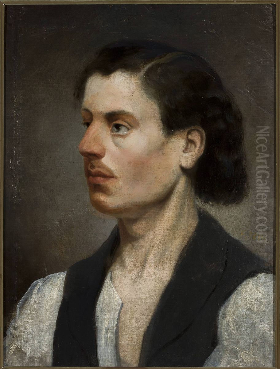Self-portrait Oil Painting by Franciszek Tepa (Teppa)