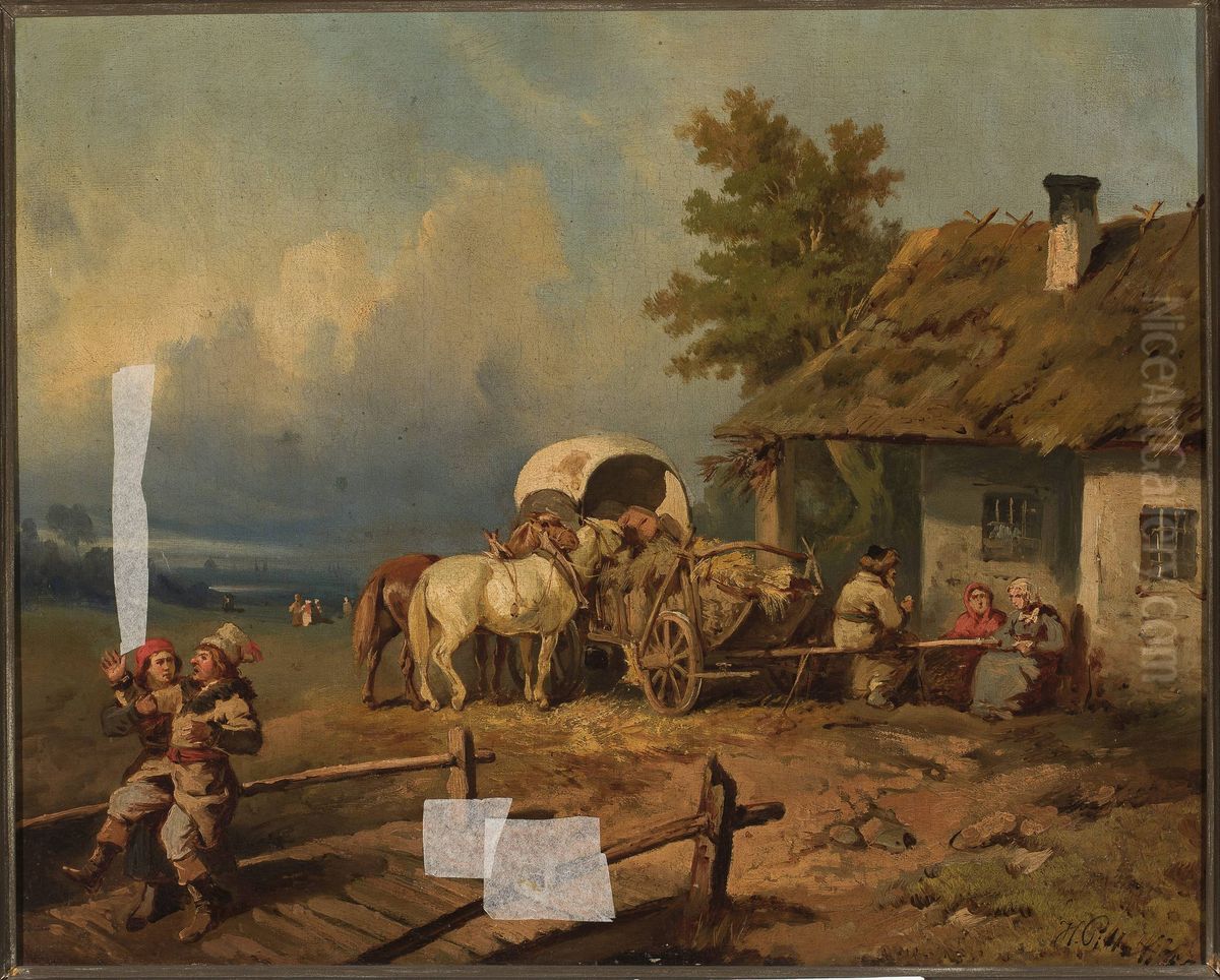 Return from the fair Oil Painting by Henryk Pillati