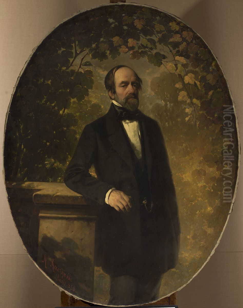 Portrait of Bohdan Zaleski Oil Painting by Aleksander Raczynski