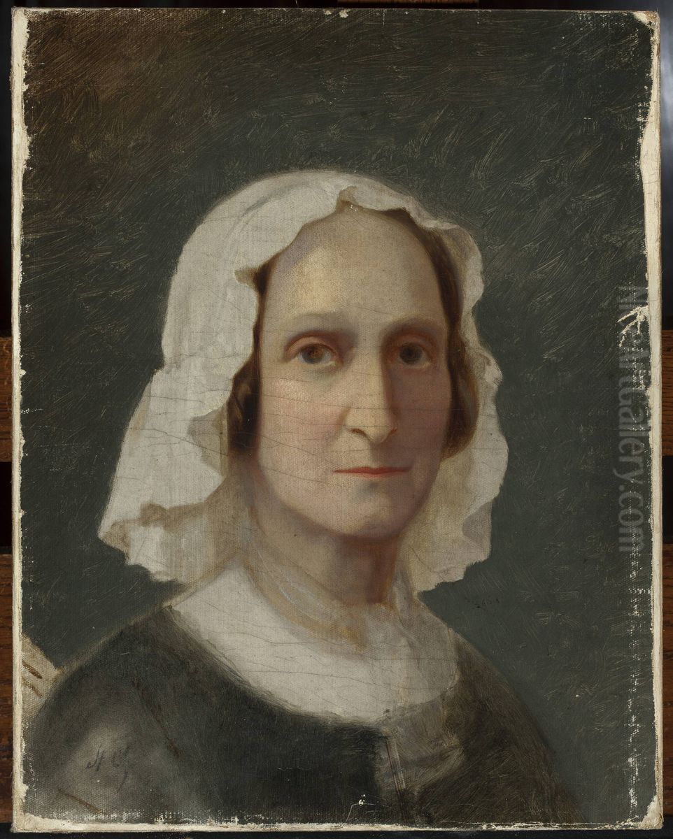 Portrait of Ludwika Czajkowska nee Sniadecka (1802-1866), wife of Michal Sadyk Pasha Oil Painting by Stanislaw Chlebowski