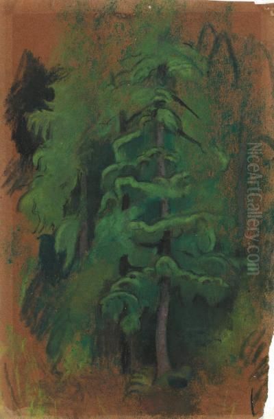 Sapin Oil Painting by Simon Albert Bussy