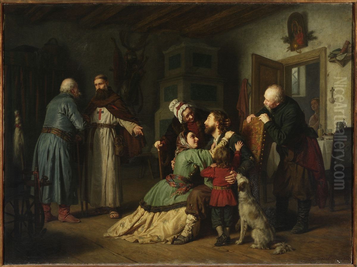 Return from bondage Oil Painting by Leopold Loeffler