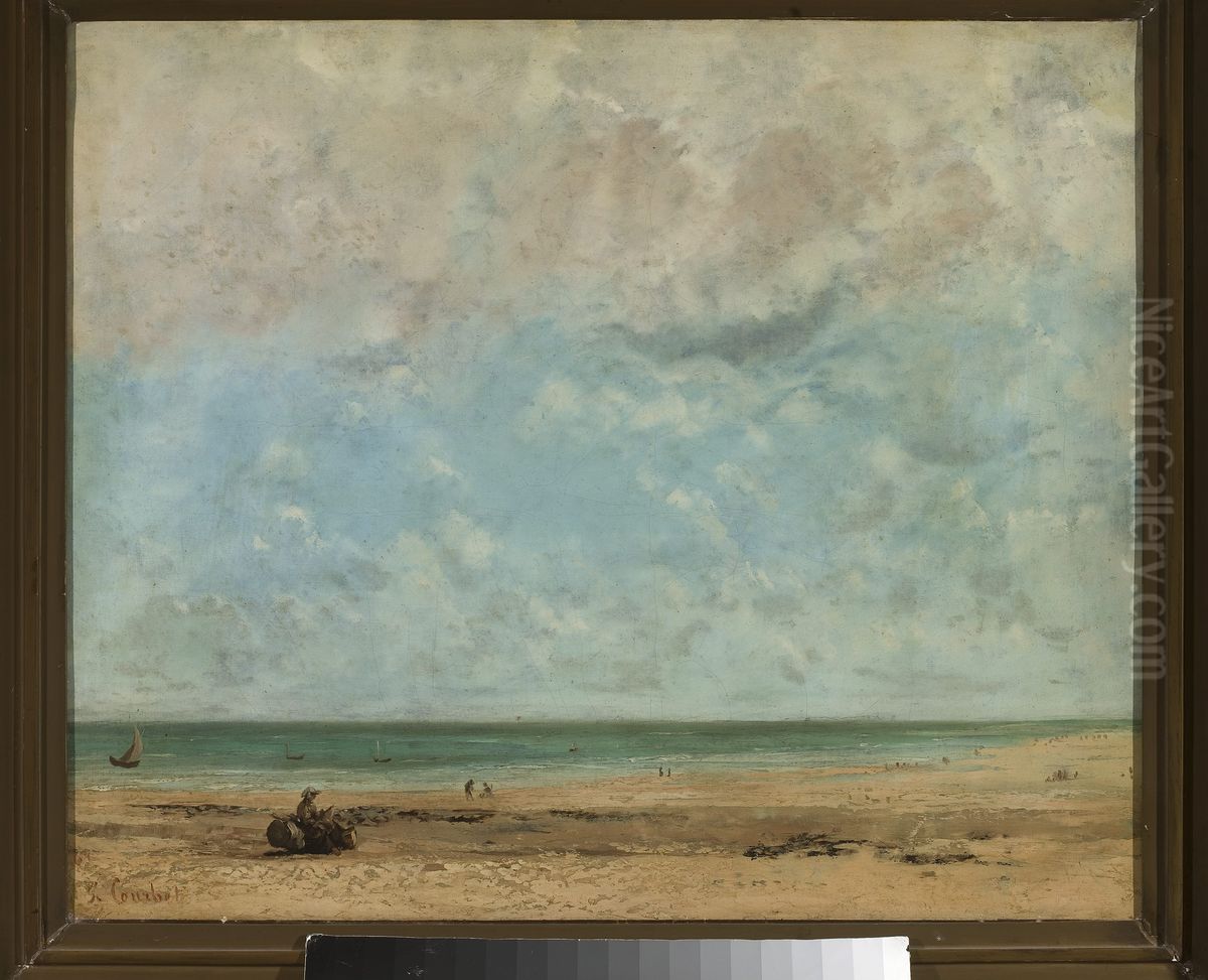 Seaside landscape Oil Painting by Gustave Courbet