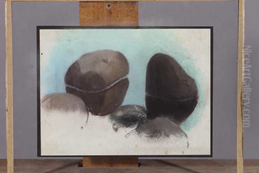 Les Rochers Dans L'eau Oil Painting by Simon Albert Bussy