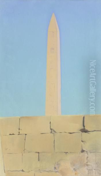 Karnak Oil Painting by Simon Albert Bussy