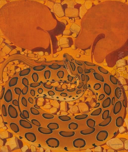 La Vipere De Russell Oil Painting by Simon Albert Bussy