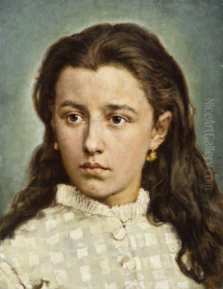 Portrait of Maria Levittoux Oil Painting by Jan Matejko