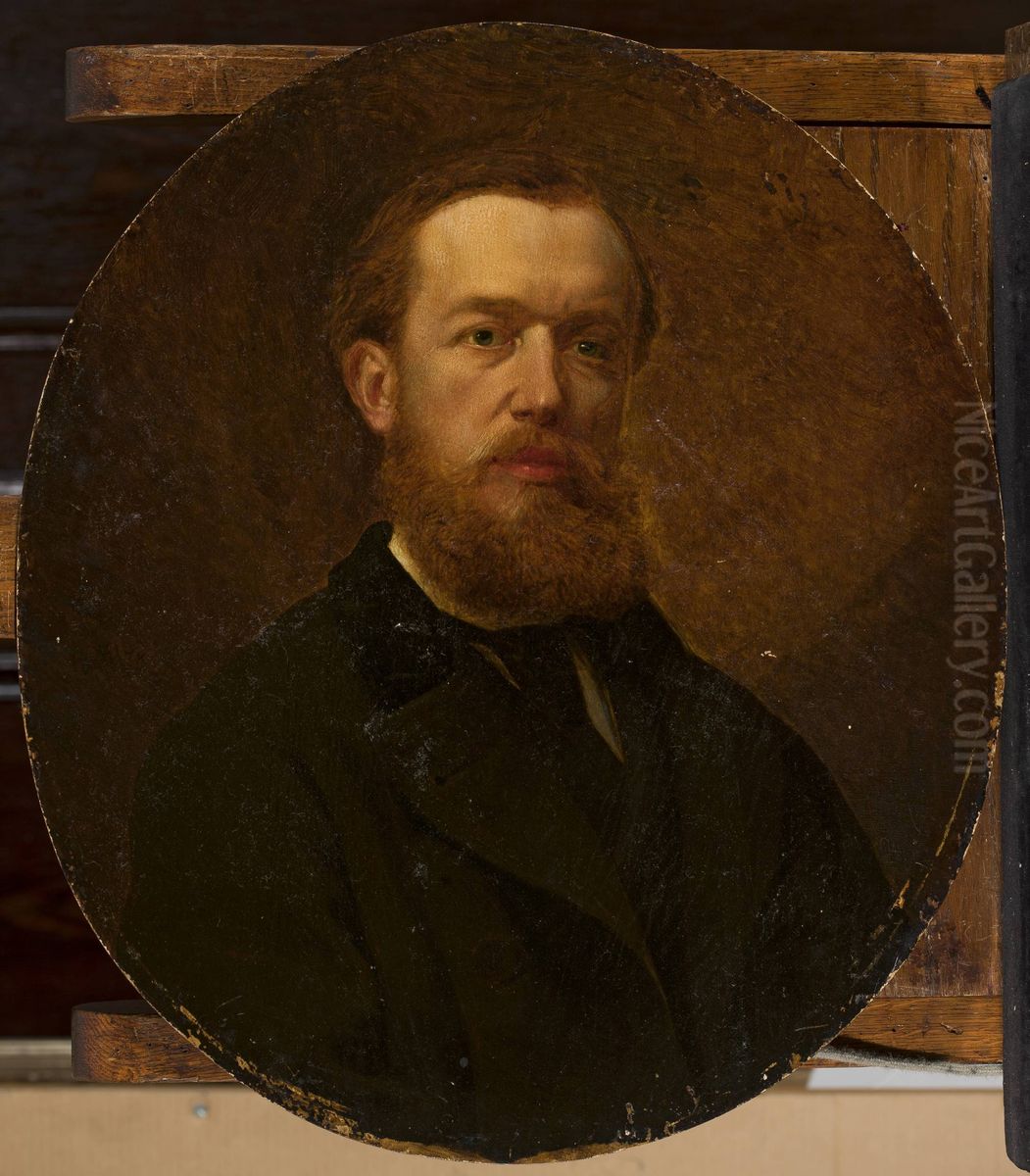 Portrait of Maksymilian Gierymski Oil Painting by Andrzej Jerzy Mniszech