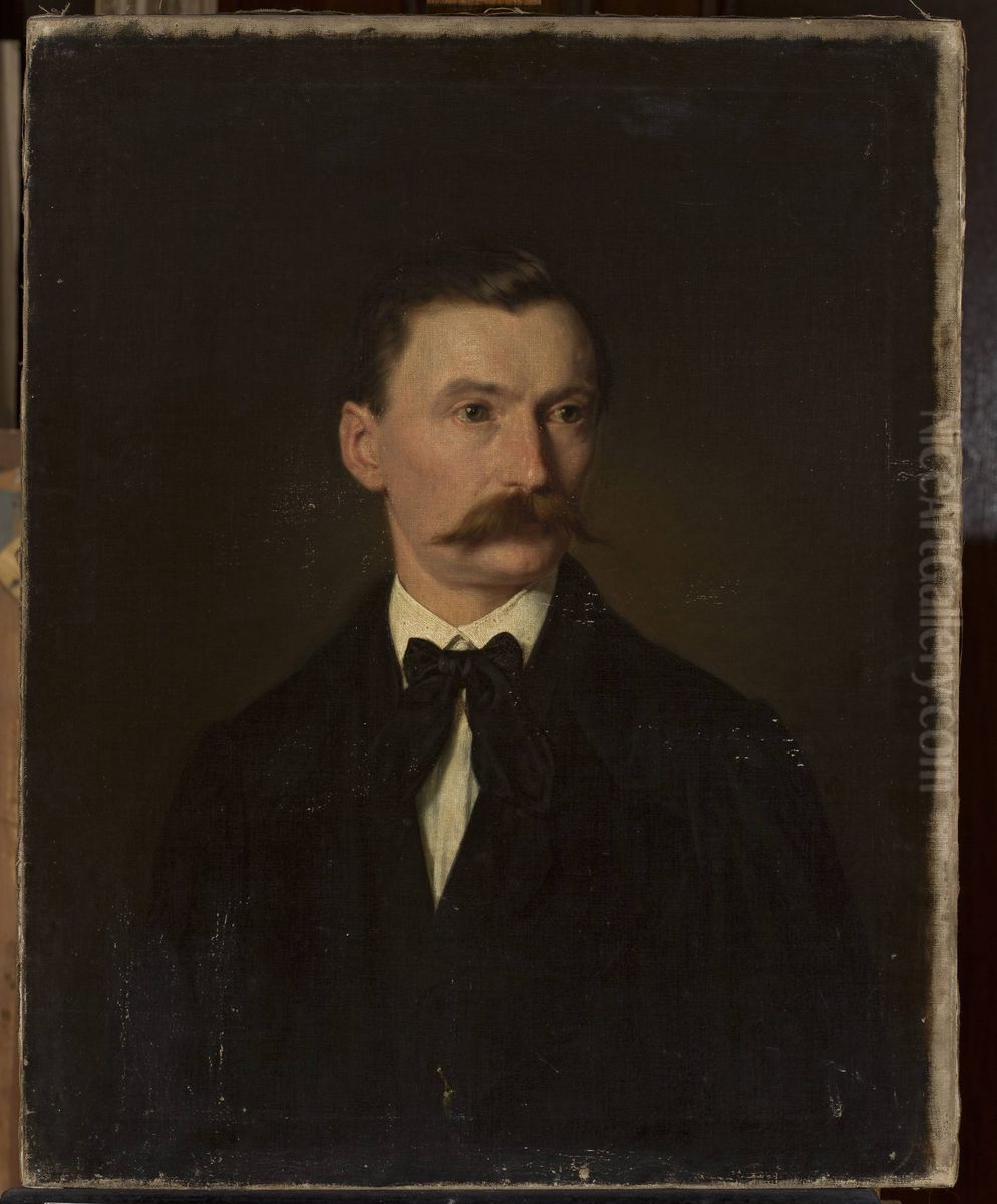 Self-portrait Oil Painting by Leopold Loeffler