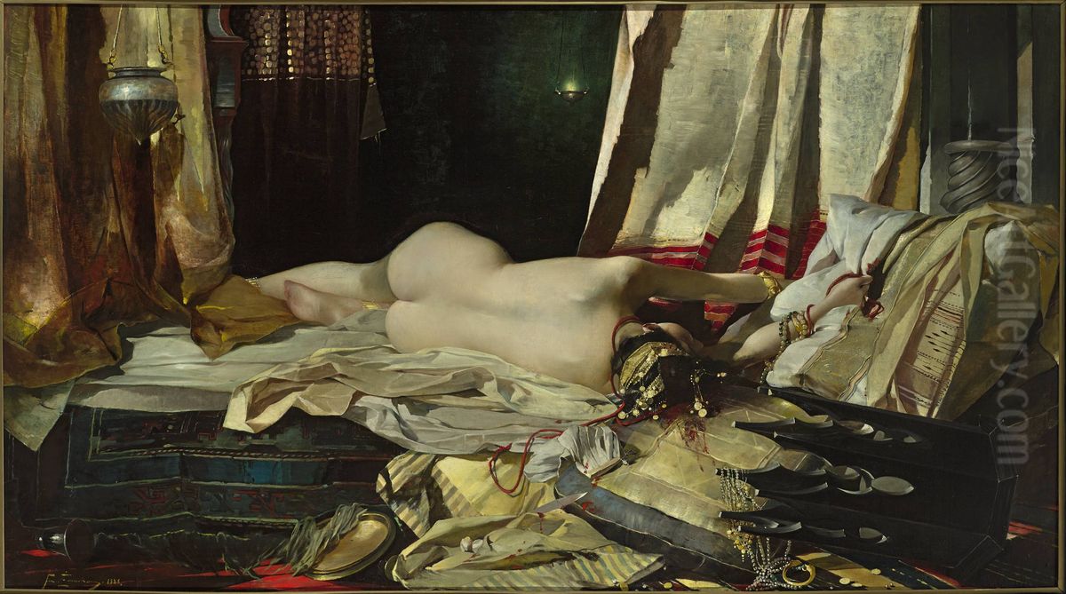 By order of Padishah - Odalisque Oil Painting by Franciszek Zmurko