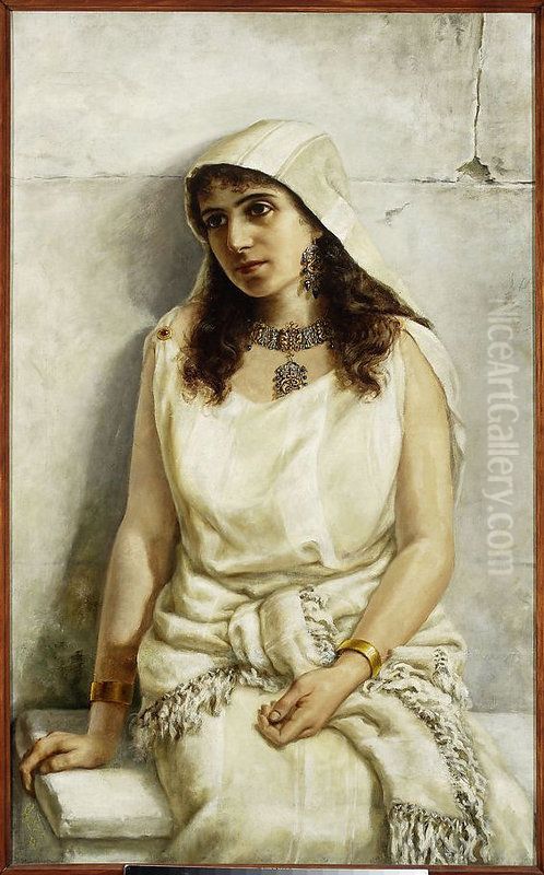 Portrait of a woman Oil Painting by Maria Gazycz