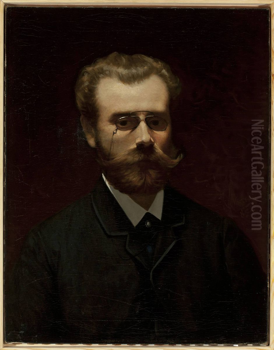 Portrait of Walerz Brochocki, painter Oil Painting by Kazimierz Mirecki