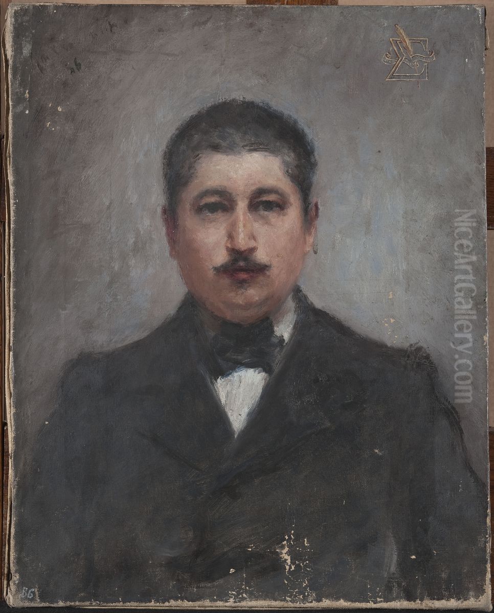 Portrait of Sigma Syromyatnikov Oil Painting by Jan Ciaglinski