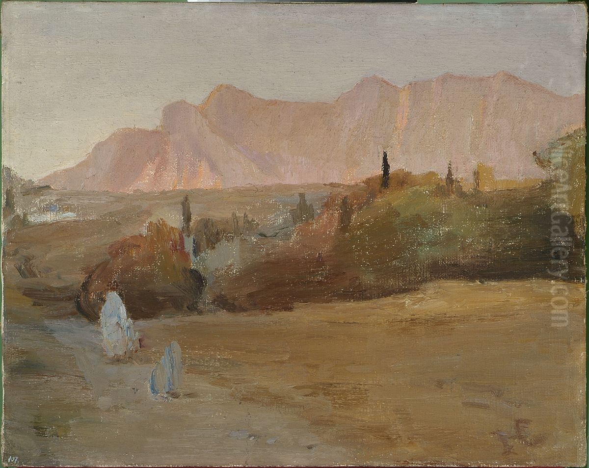 Alupka. From the journey to Crimea Oil Painting by Jan Ciaglinski