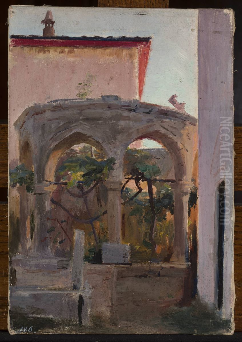 View from Bakhchisaray. From the journey to Crimea Oil Painting by Jan Ciaglinski