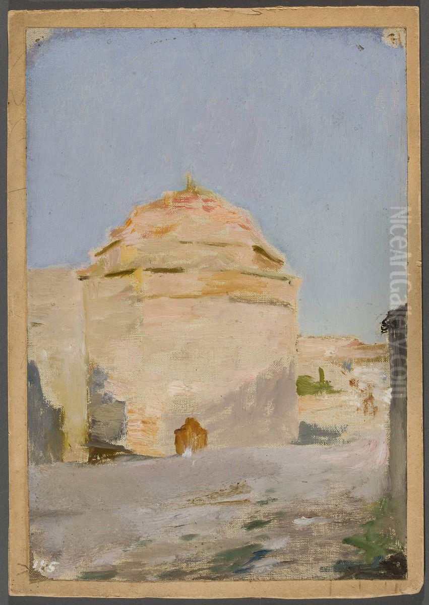 Grave of Maria Potocka in Bakhchisaray. From the journey to Crimea Oil Painting by Jan Ciaglinski