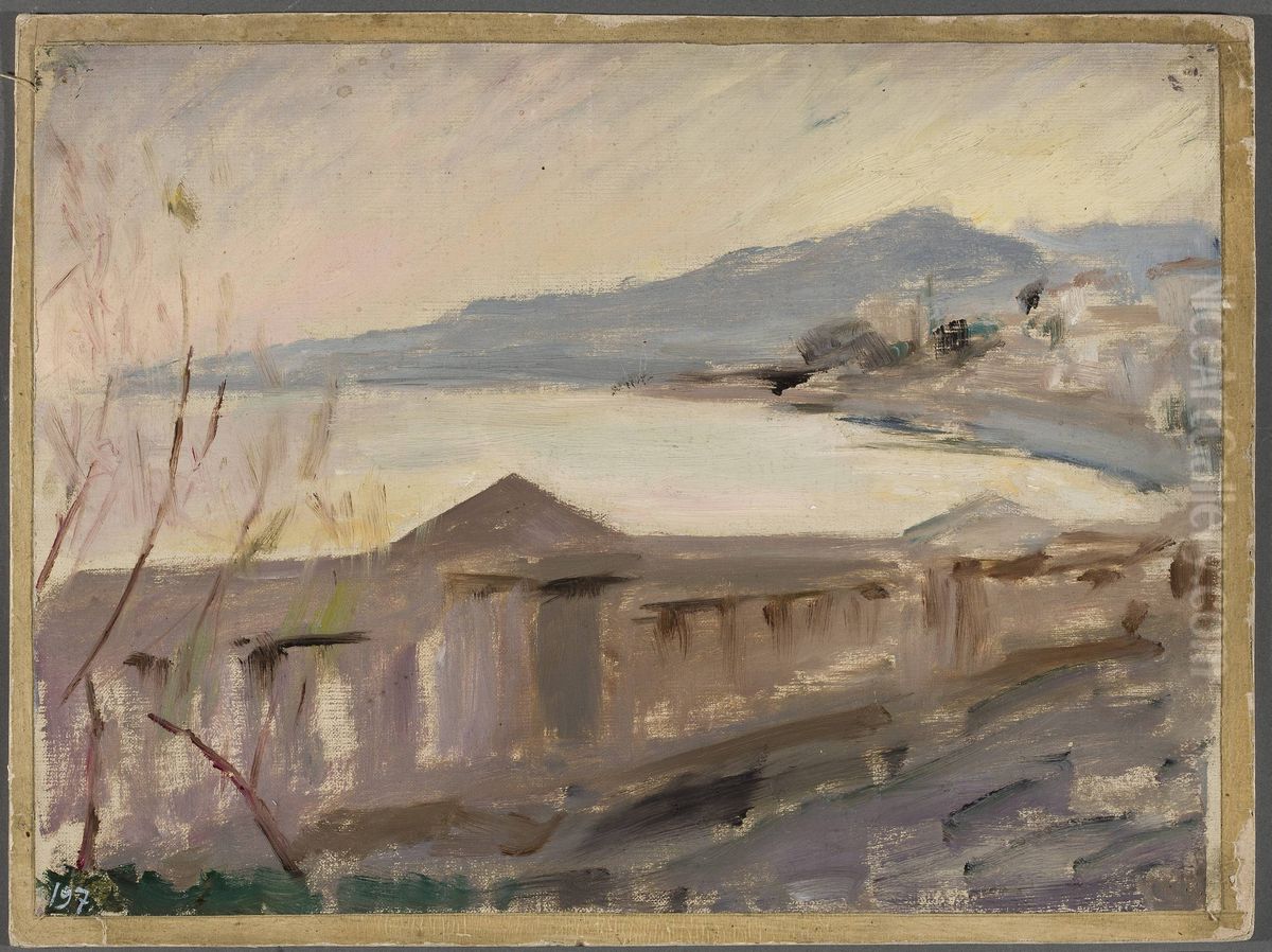 Lower terrace of the Bakhchi-Dere villa. From the journey to Crimea Oil Painting by Jan Ciaglinski