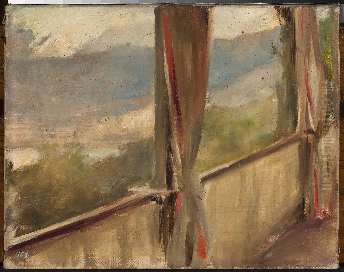 View from Yalta. From the journey to Crimea Oil Painting by Jan Ciaglinski