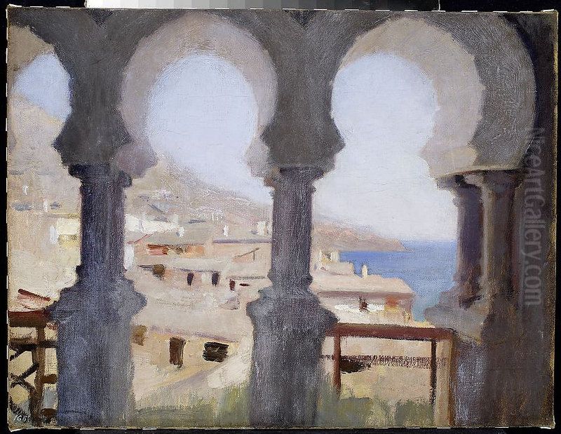 Yalta. From the journey to Crimea Oil Painting by Jan Ciaglinski