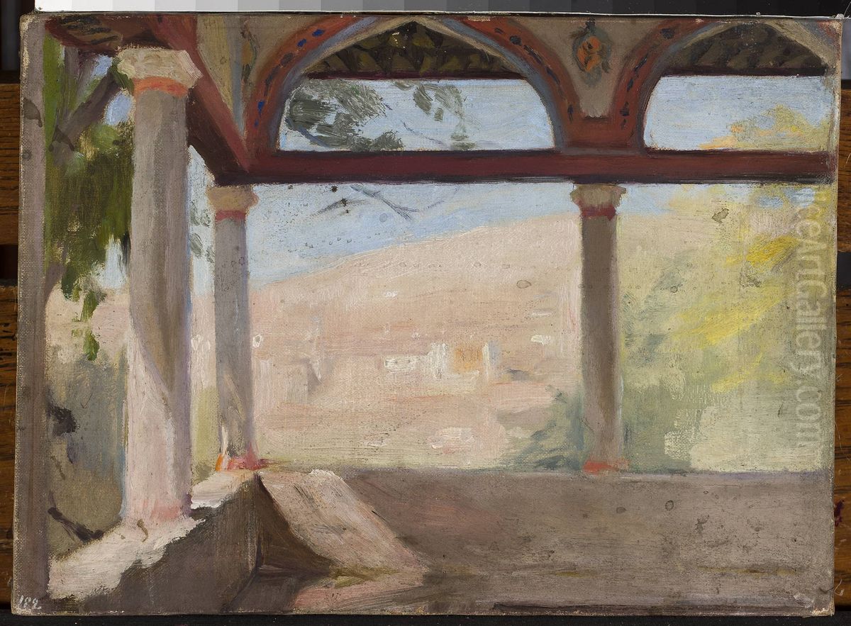 Summer house of Maria Potocka in Bakhchisaray. From the journey to Crimea Oil Painting by Jan Ciaglinski