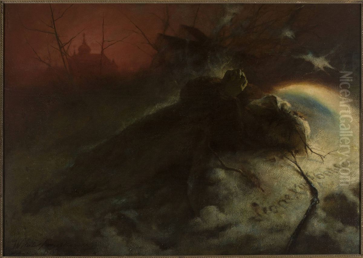 Uniate woman Oil Painting by Witold Pruszkowski