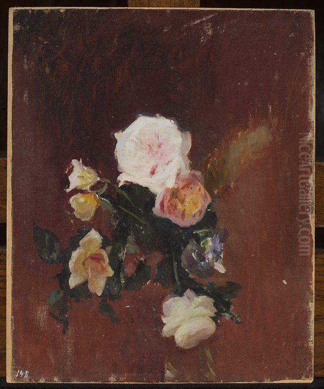 Roses Oil Painting by Jan Ciaglinski