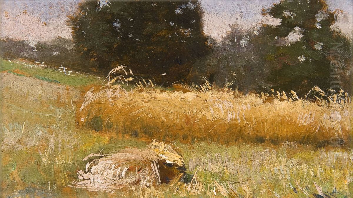 Rye field Oil Painting by Jan Stanislawski