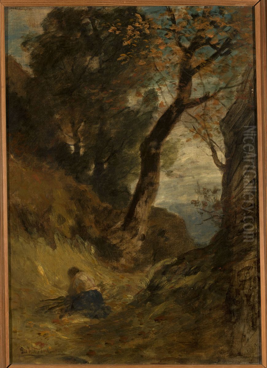 Autumn landscape Oil Painting by Ludwig Willroider