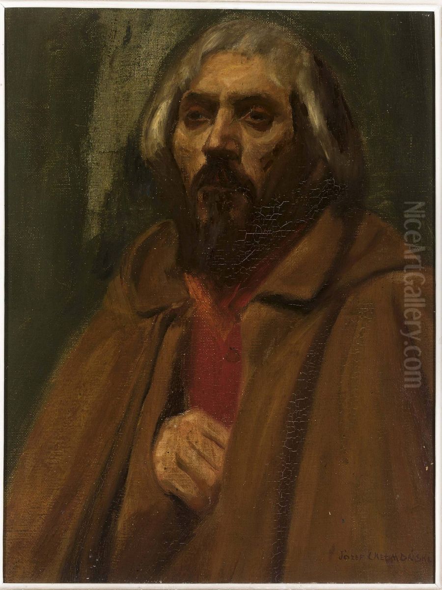 Portrait of a peasant Oil Painting by Jozef Chelmonski