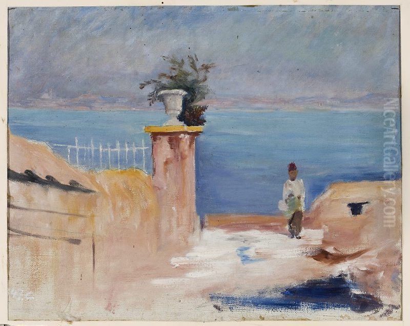 View of Constantinople. From the journey to Constantinople Oil Painting by Jan Ciaglinski