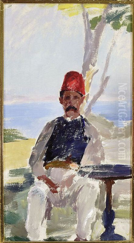 Turk. From the journey to Constantinople Oil Painting by Jan Ciaglinski