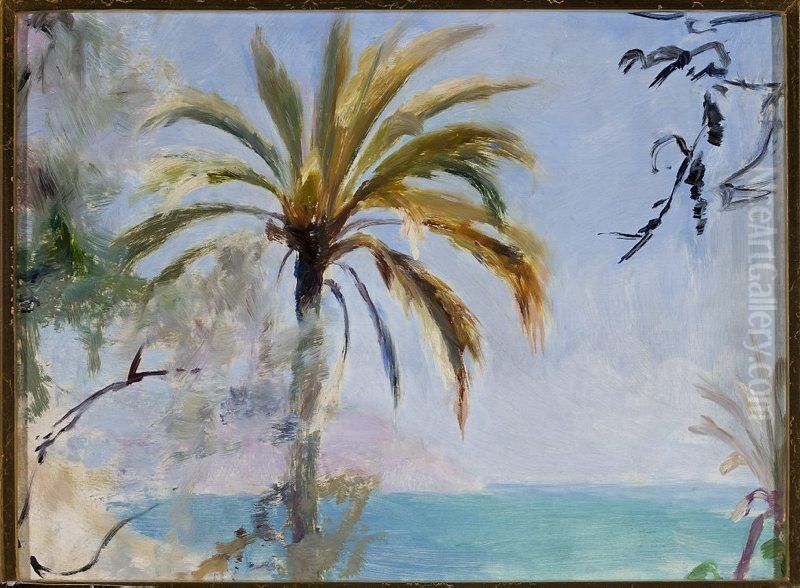 Giardino Garnier - Bordighera. From the journey to Italy Oil Painting by Jan Ciaglinski